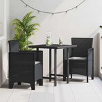 vidaXL Chaise de jardin 2 Pièces Anthracite 53 x 49 x 85 cm PP