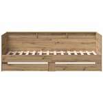 vidaXL Lit d'appoint Chêne artisanal 100 x 200 cm Bois d'ingénierie