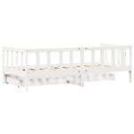 vidaXL Lit de jour et tiroirs sans matelas blanc 80x200 cm bois massif