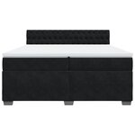 vidaXL Sommier à lattes de lit et matelas Noir 200x200 cm Velours