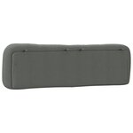 vidaXL Coussin de tête de lit Hvar gris foncé 183 cm tissu