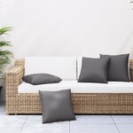 vidaXL Coussins de canapé 4 Pièces anthracite 40x40 cm tissu