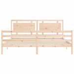 vidaXL Cadre de lit sans matelas 200x200 cm bois massif