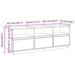 vidaXL Meuble TV cire marron 140x37x50 cm bois pin massif