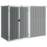 vidaXL Abri à outils de jardin Gris 225x89x161 cm Acier galvanisé