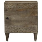 vidaXL Tables chevet 2 Pièces gris clair 40x33x46 cm bois manguier solide