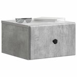 vidaXL Cabinet de chevet mural 2 pc Gris béton 34 5 x 33 x 20 cm