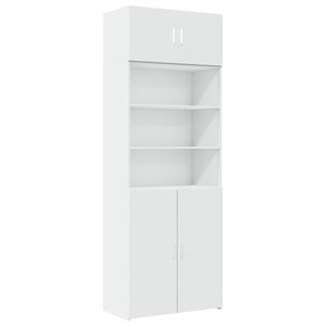 vidaXL Armoire de rangement blanc 80x42 5x225 cm bois d'ingénierie