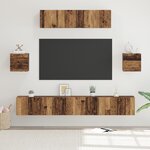 vidaXL Ensemble meuble TV 7 Pièces Bois ancien 80 x 30 x 30 cm