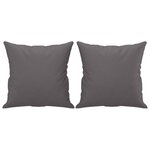 vidaXL Canapé 2 places avec oreillers décoratifs gris 140cm similicuir