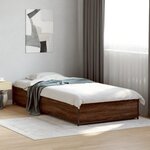 vidaXL Cadre de lit sans matelas chêne marron 90x190 cm