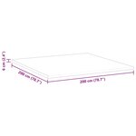 vidaXL Surmatelas Blanc 200 x 200 cm Tissu Jacquard