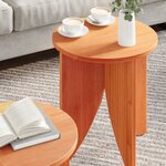 vidaXL Table basse 2 Pièces Marron cire 41 5 x 41 5 x 44 cm