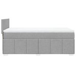vidaXL Sommier à lattes de lit avec matelas gris clair 80x200 cm tissu