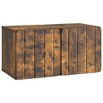 vidaXL Meuble TV mural Chêne fumé 59 5 x 31 x 30 cm Bois d'ingénierie