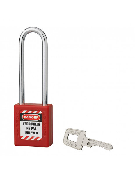 THIRARD - Cadenas de consignation 40mm  anse haute 76mm  Rouge  variure A3 - Thirard