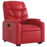 vidaXL Fauteuil inclinable électrique rouge similicuir