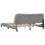 vidaXL Cadre de lit avec LED sans matelas gris clair 180x200 cm tissu