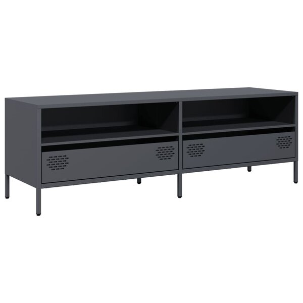 vidaXL Meuble TV anthracite 135x39x43 5 cm acier laminé à froid