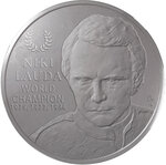 Monnaie NIKI LAUDA Motorsport Legends 1 Oz Argent 2$ Solomon Islands 2026 (PRÉCOMMANDE)