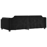 vidaXL Lit de jour avec gigogne et tiroirs noir 80x200 cm tissu