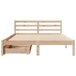 vidaXL Cadre de lit sans matelas 135x190 cm bois de pin massif