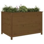 vidaXL Lit surélevé de jardin brun miel 119 5x82 5x78 cm pin massif