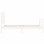 vidaXL Cadre de lit sans matelas blanc 100x200 cm bois massif