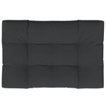 vidaXL Coussin de palette noir 120x80x12 cm tissu