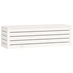 vidaXL Boîte de rangement Blanc 109x36 5x33 cm Bois massif de pin