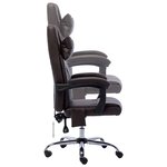 vidaXL Chaise de bureau de massage Marron Similicuir