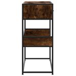 vidaXL Table console chêne fumé 90x35x80 cm bois d'ingénierie