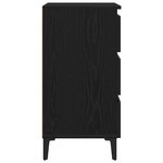 vidaXL Cabinet de chevet Chêne noir 40 x 35 x 69 cm Bois d'ingénierie