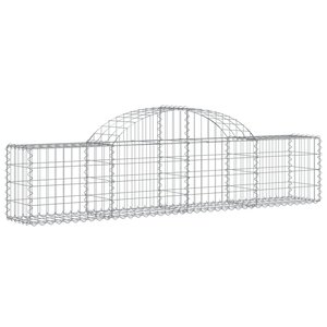 vidaXL Panier de gabions arqué 200x30x40/60 cm Fer galvanisé