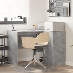vidaXL Bureau d'angle gris béton 102x88x75 cm Bois d'ingénierie
