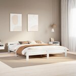 vidaXL Cadre de lit sans matelas blanc 180x200 cm bois massif de pin