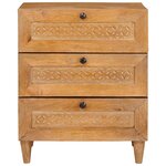 vidaXL Cabinet de chevet avec tiroir Marron Clair 50 x 33 x 62 cm