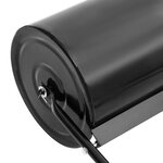 vidaXL Rouleau à gazon de jardin noir 63 L fer