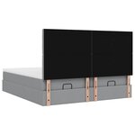 VidaXL Cadre de lit ottoman et matelas gris clair 180x200cm tissu