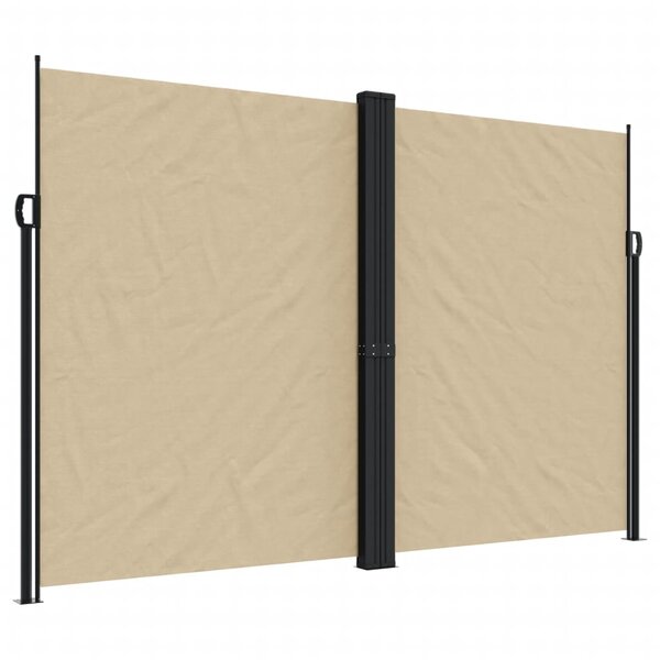 vidaXL Auvent latéral rétractable beige 220x1200 cm