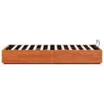 vidaXL Cadre de lit ottoman Brun Ciré 150 x 200 cm Pin massif
