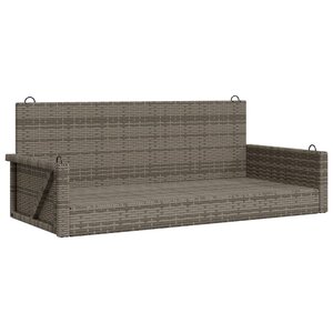 vidaXL Balancelle gris 119x56x48 cm résine tressée