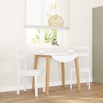 vidaXL Chaises à manger 2 Pièces blanc bois massif caoutchouc