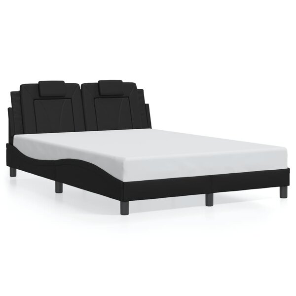 vidaXL Cadre de lit Viana sans matelas noir 140x200 cm similicuir