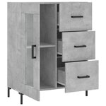 vidaXL Buffet gris béton 69 5x34x90 cm bois d'ingénierie