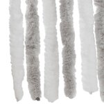vidaXL Rideau anti-mouches gris clair et blanc 56x200 cm chenille