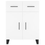 vidaXL Buffet haut Blanc 69 5x34x180 cm Bois d'ingénierie