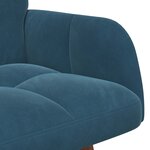 vidaXL Sofa 2 places Bleu 115 x 61 x 87 cm Velours (V)