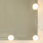 vidaXL Coiffeuse avec LED Noir 60x40x140 cm