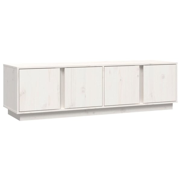 vidaXL Meuble TV Blanc 140x40x40 cm Bois de pin massif